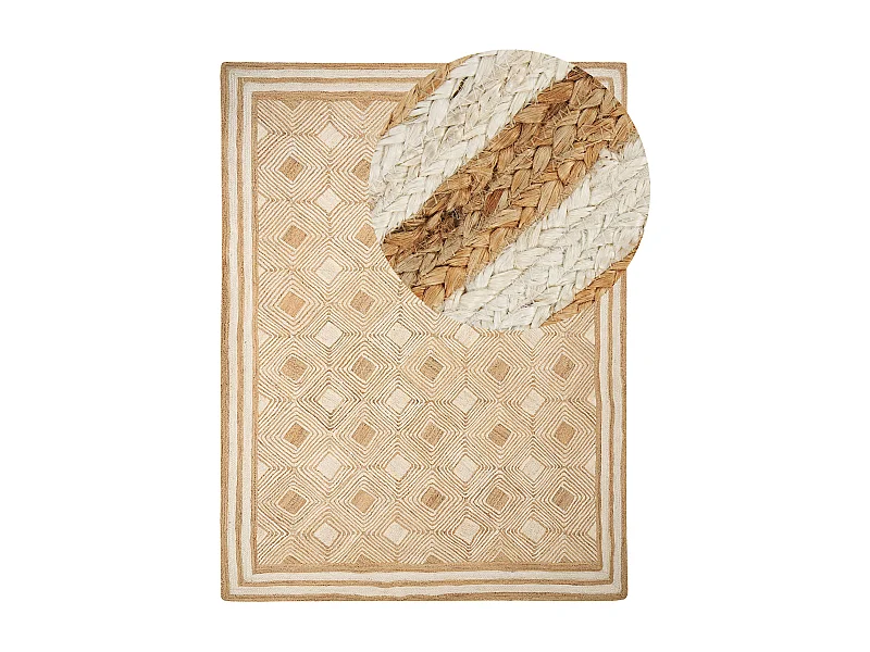Tappeto iuta beige 300 x 400 cm MENGEN