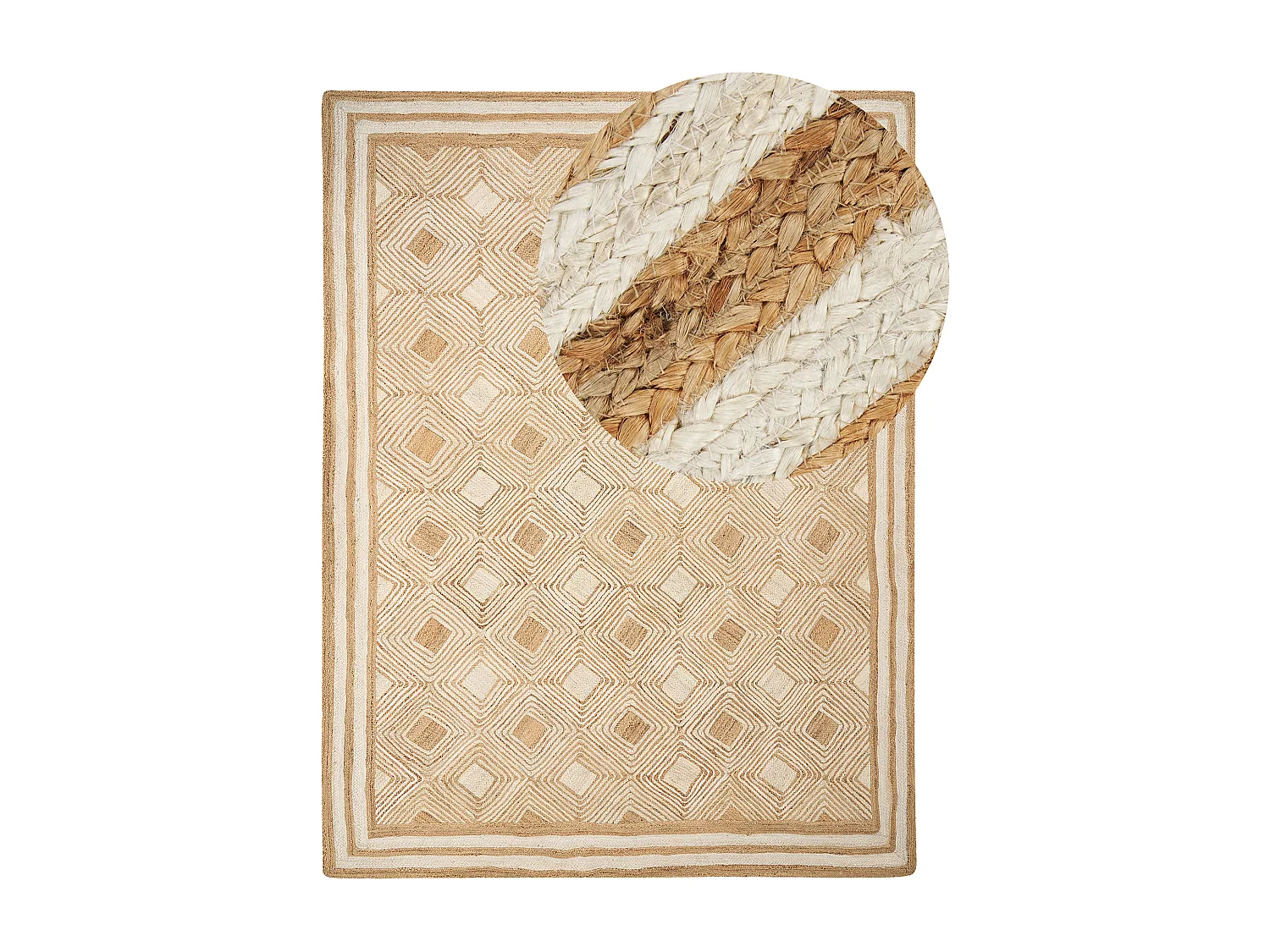 Alfombra MENGEN 300 x 400 cm Yute Beige