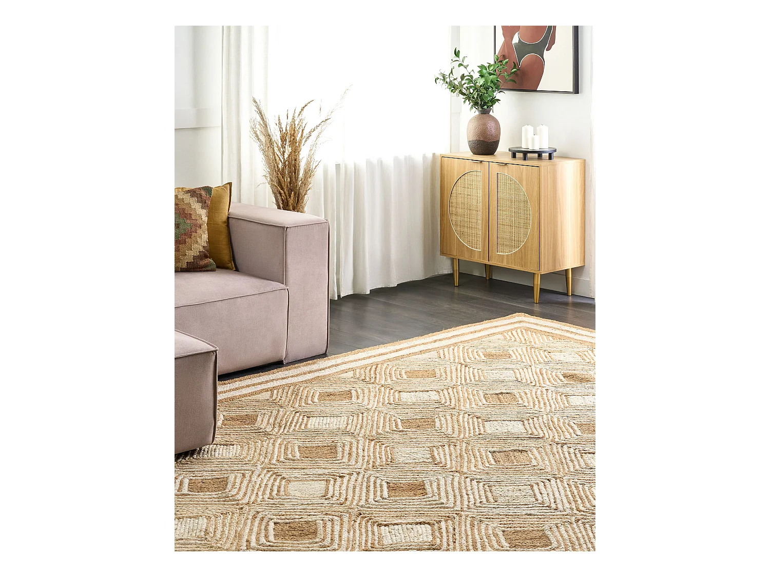 Tapis MENGEN Beige 300 x 400 cm Jute