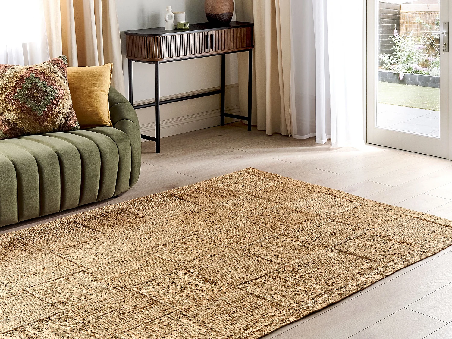 Vloerkleed ESENTEPE 160 x 230 cm Jute Beige