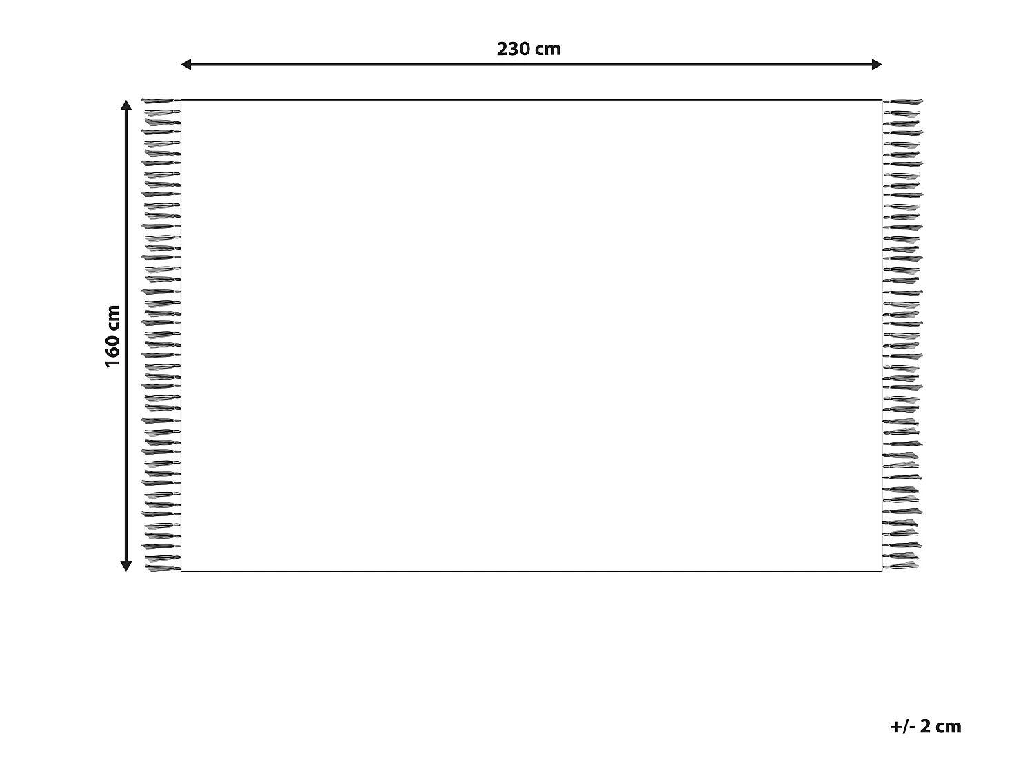 Alfombra ERICEK 160 x 230 cm Yute Beige