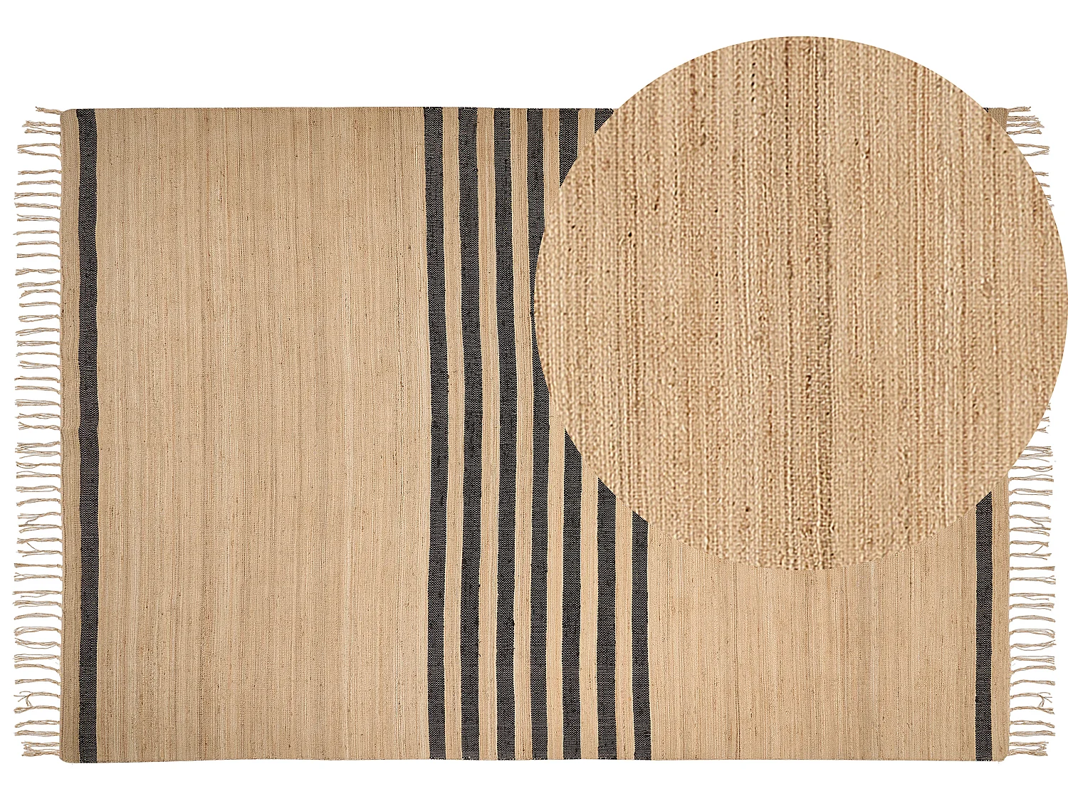 Dywan z juty 160 x 230 cm beżowy ERICEK