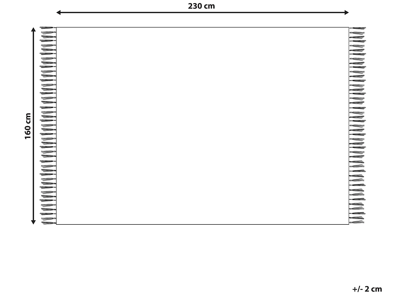 Dywan z juty 160 x 230 cm beżowy ERICEK
