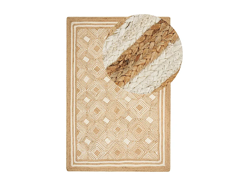 Teppich MENGEN 200 x 300 cm Jute Beige