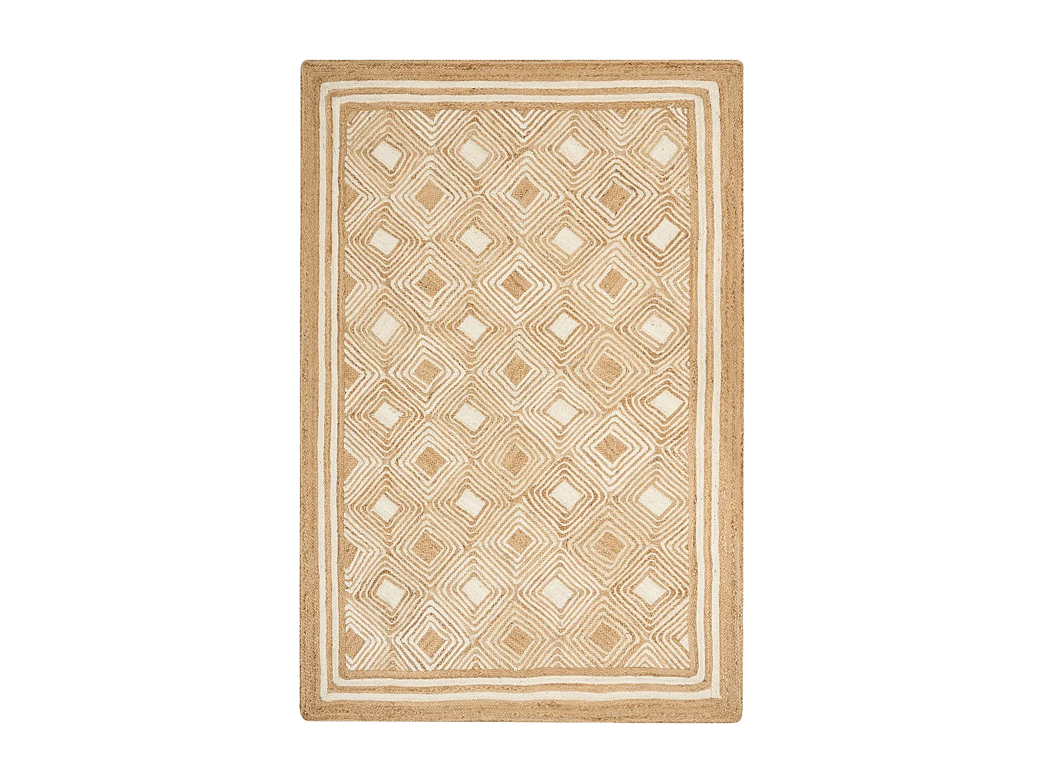 Vloerkleed MENGEN 200 x 300 cm Jute Beige