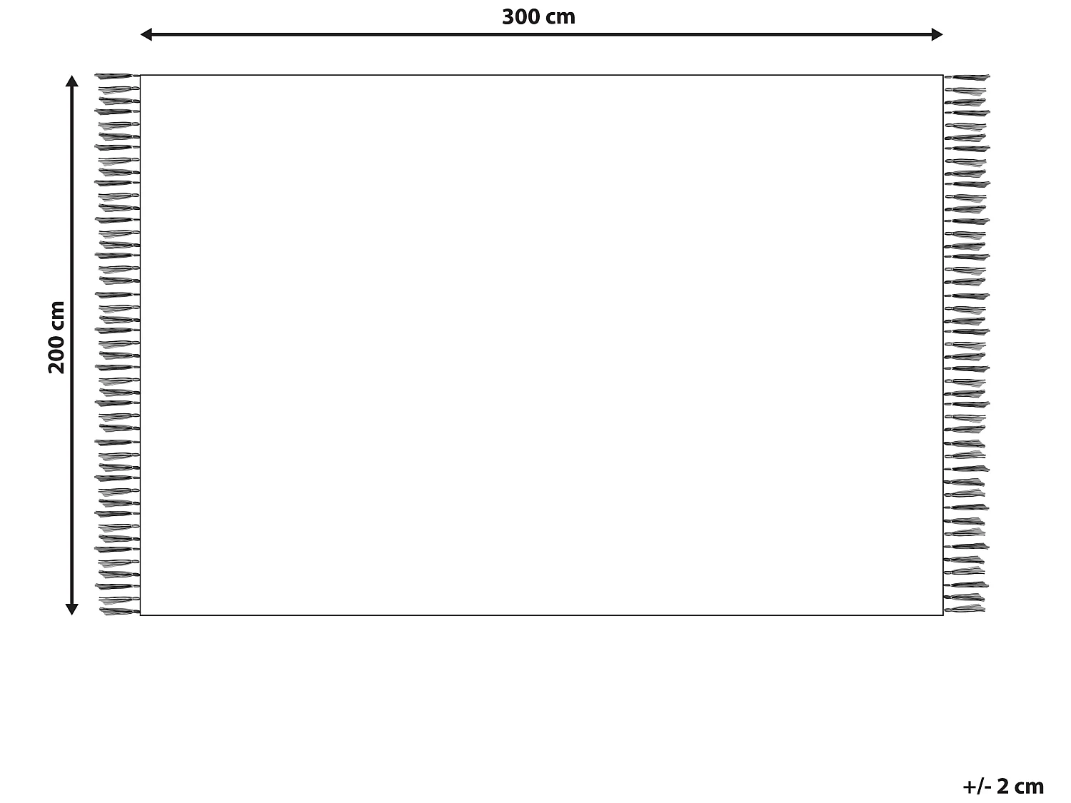 Vloerkleed ERICEK 200 x 300 cm Jute Beige