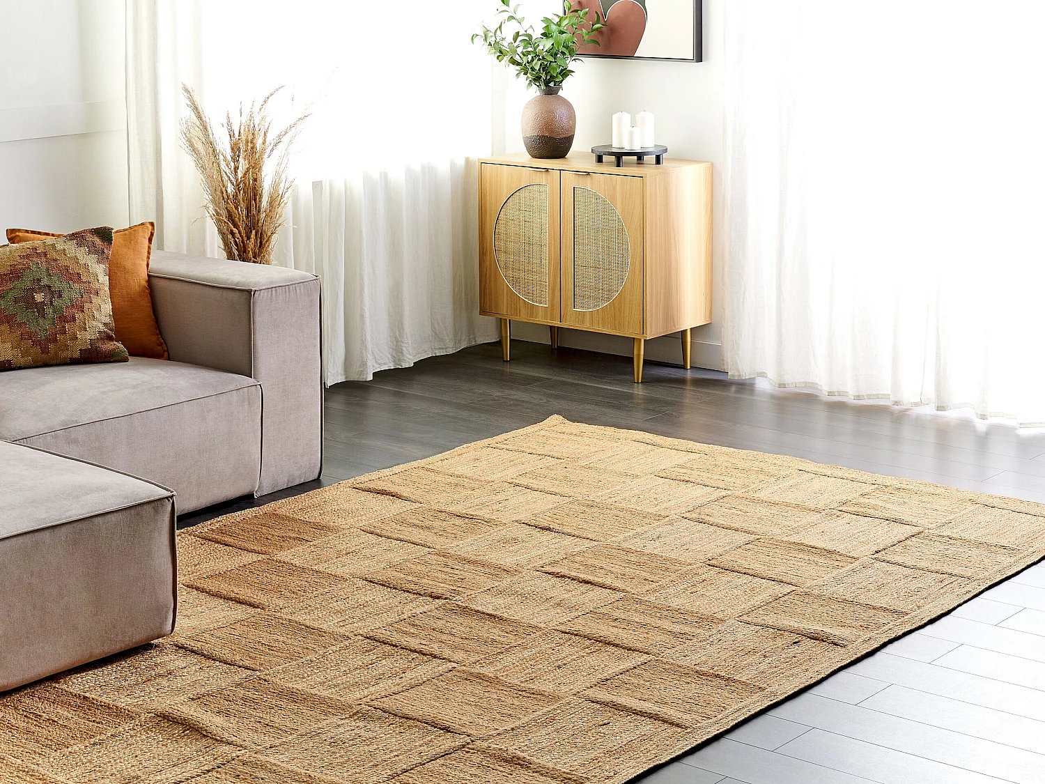 Vloerkleed ESENTEPE 200 x 300 cm Jute Beige