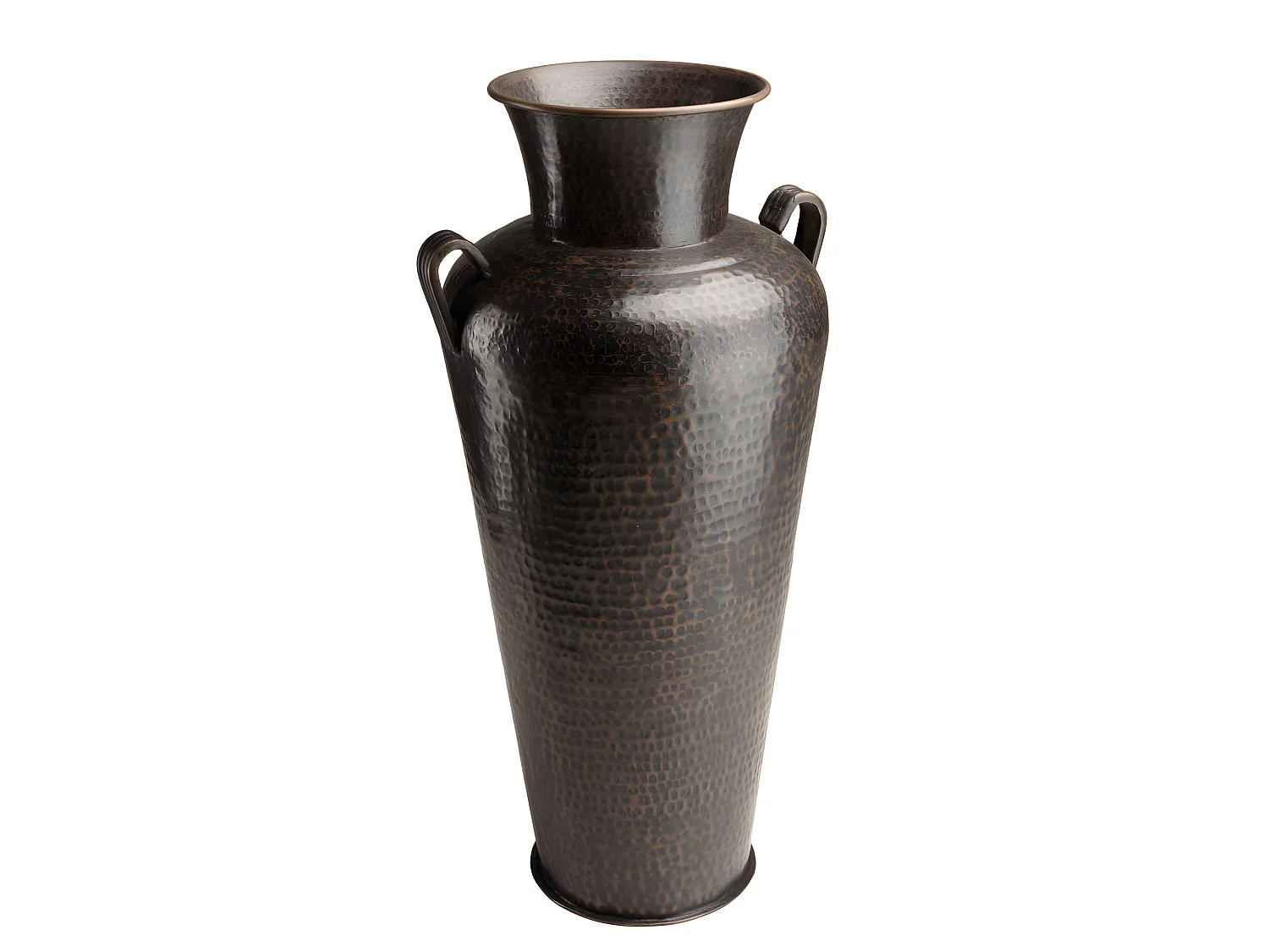 HONORE - Vase alu avec anses L45cm H1m couleur cuivre noir antique