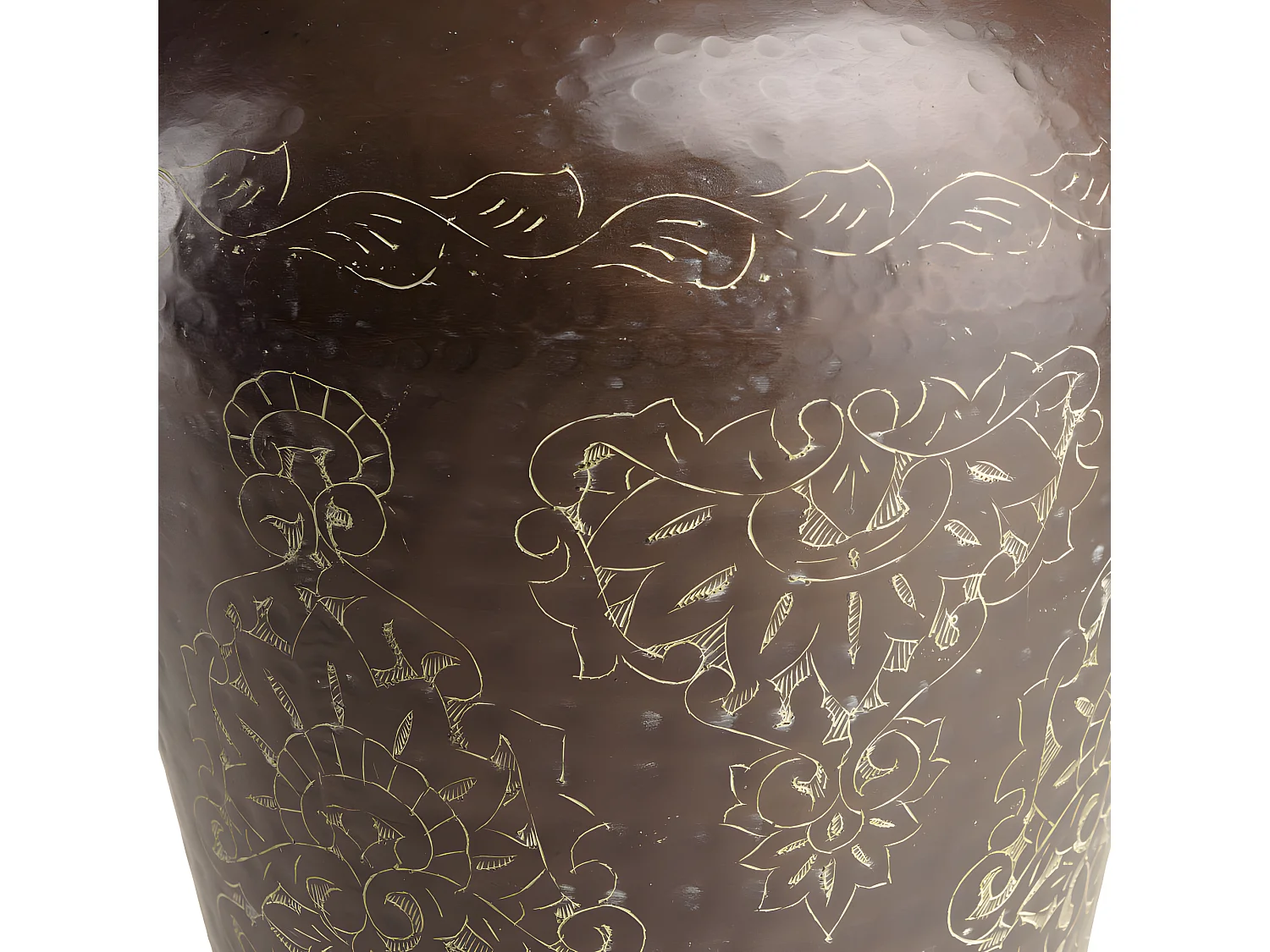 HONORE - Vase alu L35cm H70cm couleur cuivre foncé patine antique