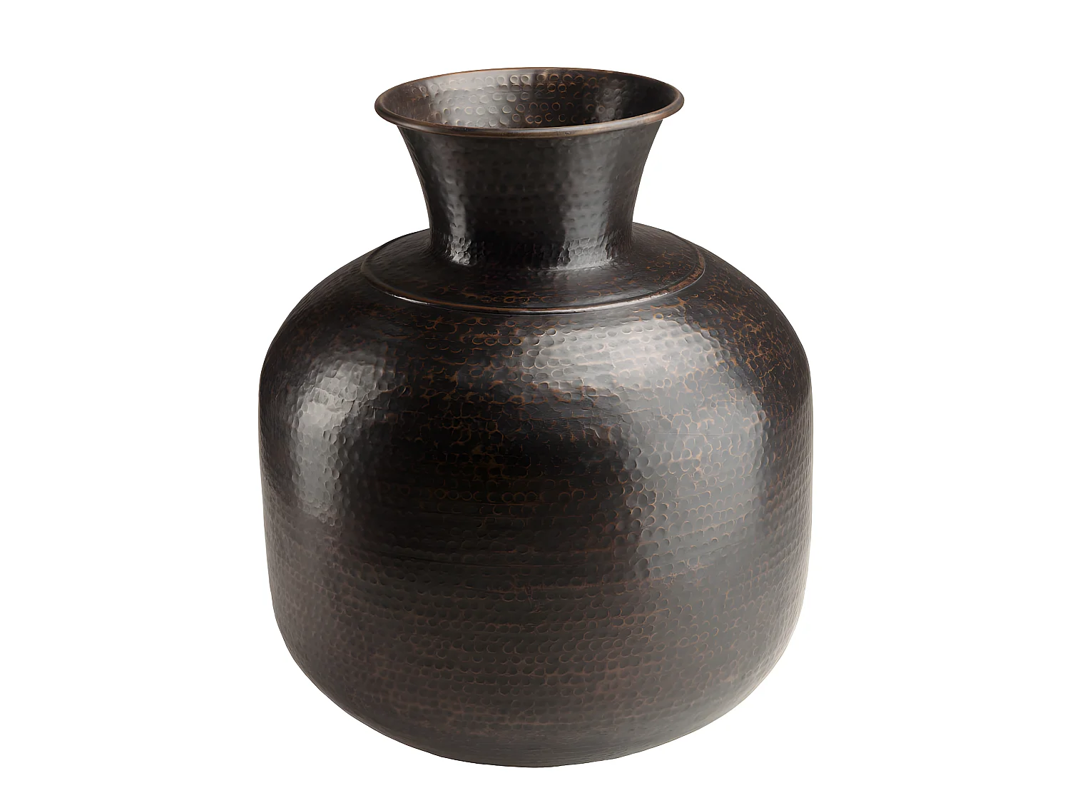 HONORE - Vase alu L60cm H70cm couleur cuivre noir antique effet martelé