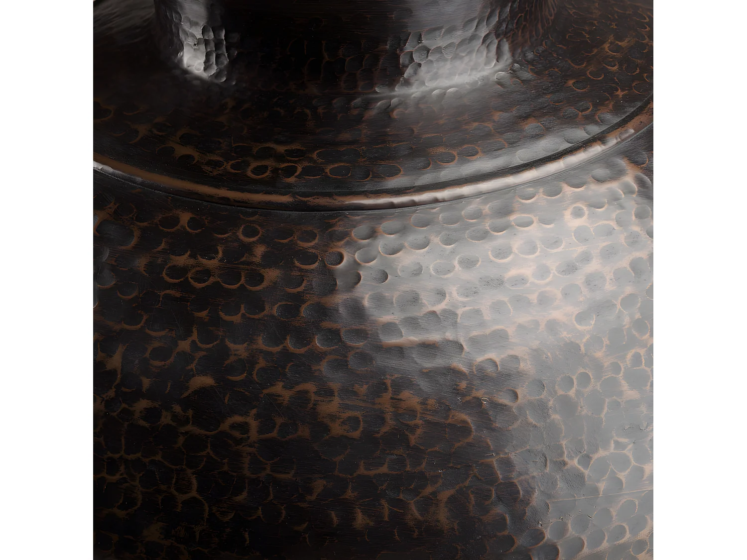 HONORE - Vase alu L60cm H70cm couleur cuivre noir antique effet martelé