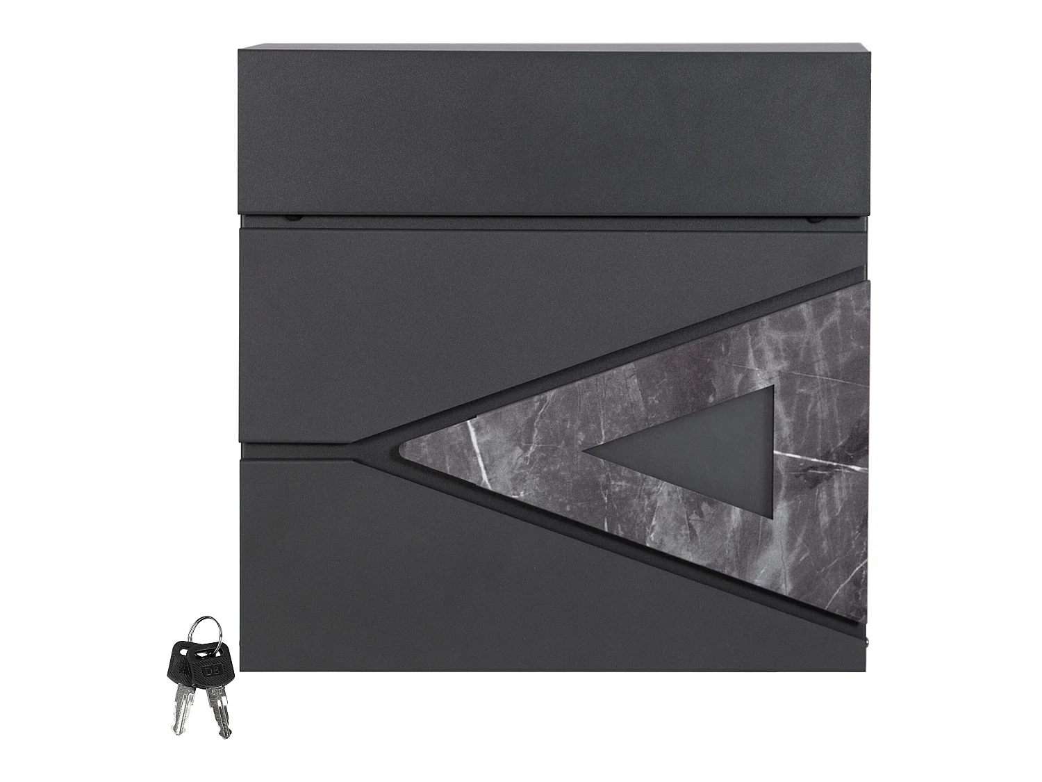 Boîte aux lettres en acier optique marbre noir murale moderne ML-DESIGN