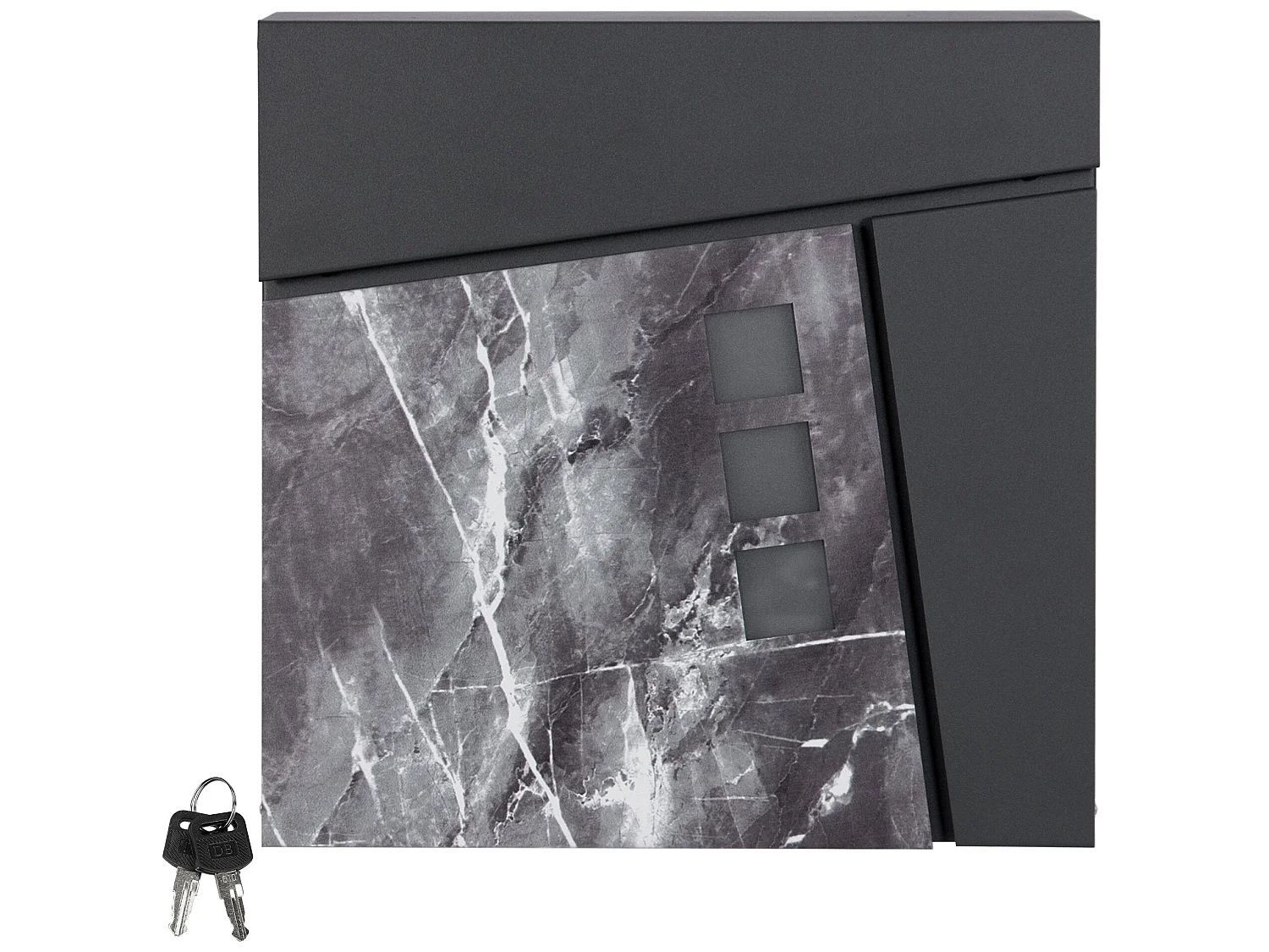 Boîte aux lettres murale moderne anthracite design marbre noir ML-DESIGN