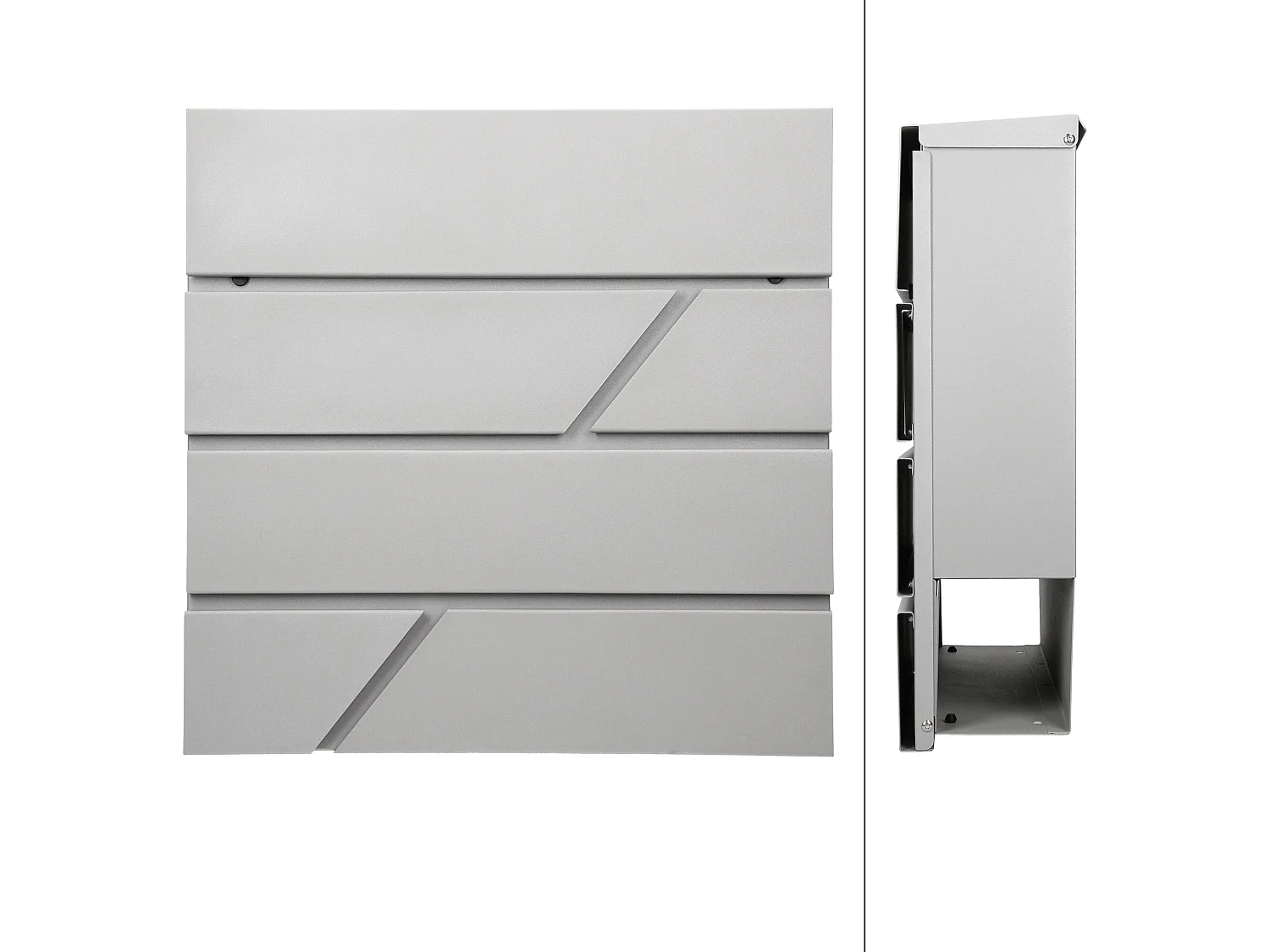 Boîte aux lettres murale gris clair avec 2 clés compartiment à journaux postale ML-DESIGN