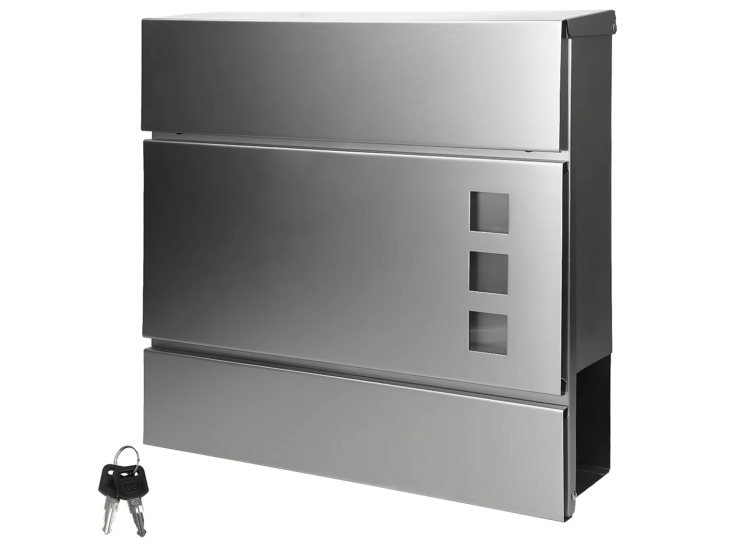 Boîte aux lettres murale avec porte-journaux 3 fenêtres ECD Germany