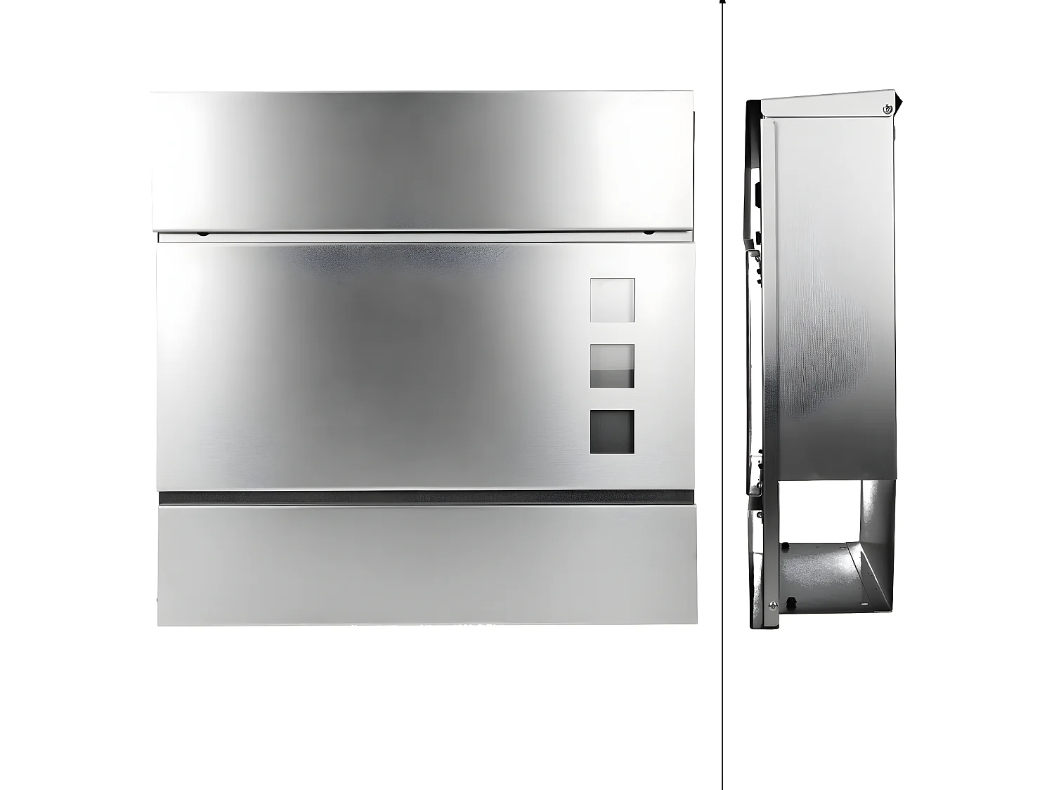 Boîte aux lettres murale avec porte-journaux 3 fenêtres ECD Germany