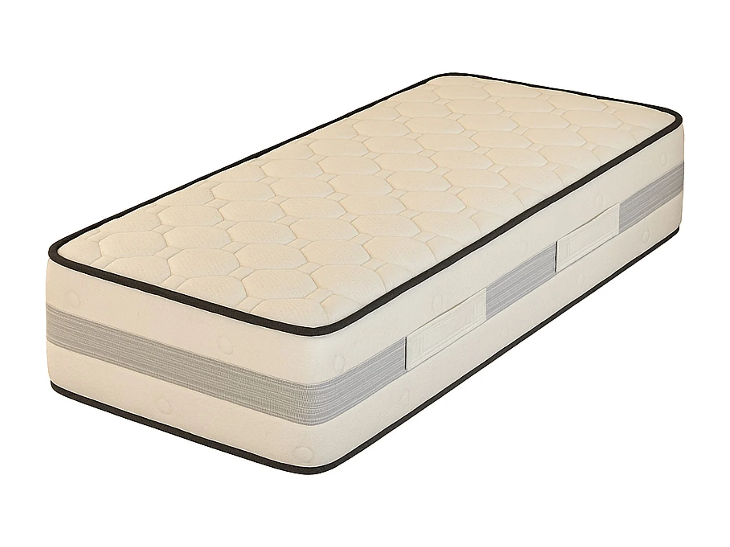 Lot de 2 Matelas 70x190 cm Memoire de Forme 70 Kg/m3 - Hauteur 25,5 cm Ferme - 7 Zones de Confort - ame rembourrage 100