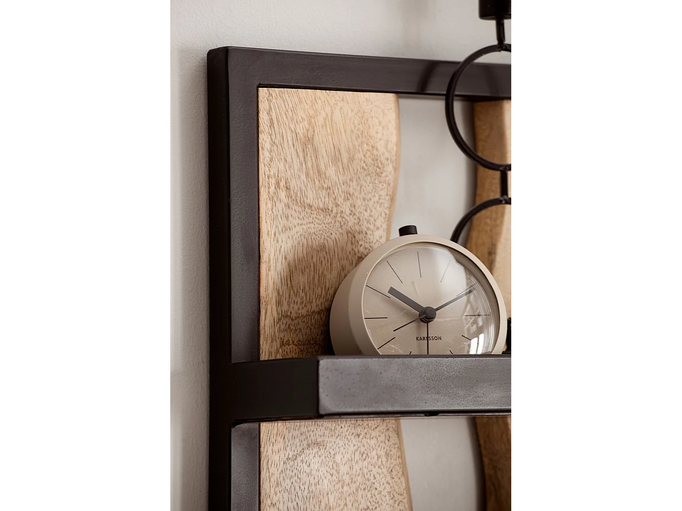 Étagère Murale Bois Massif Métal 30x80x10 cm Étagère Suspendue Flottante