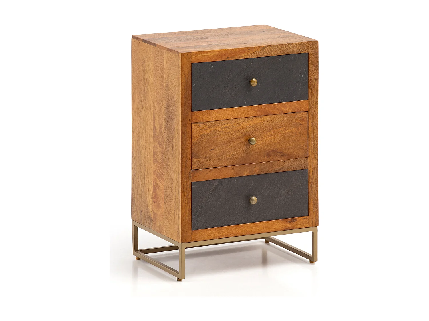 Table de Chevet Marron Bois Massif 40x60x30 cm Table de Nuit d'appoint Haute