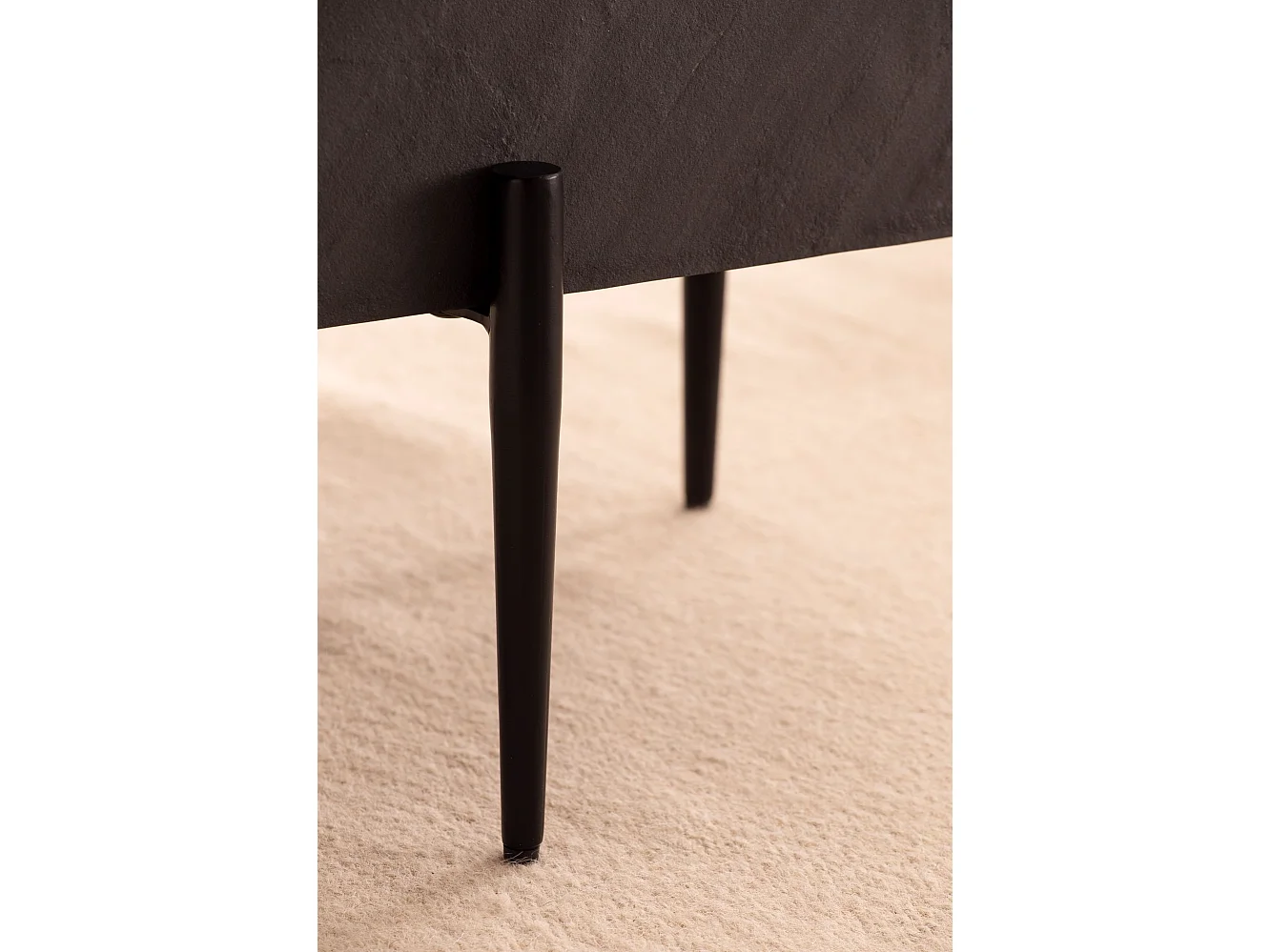 Table Basse Carré Aspect Pierre 64x64x35 cm Table de Salon Moderne