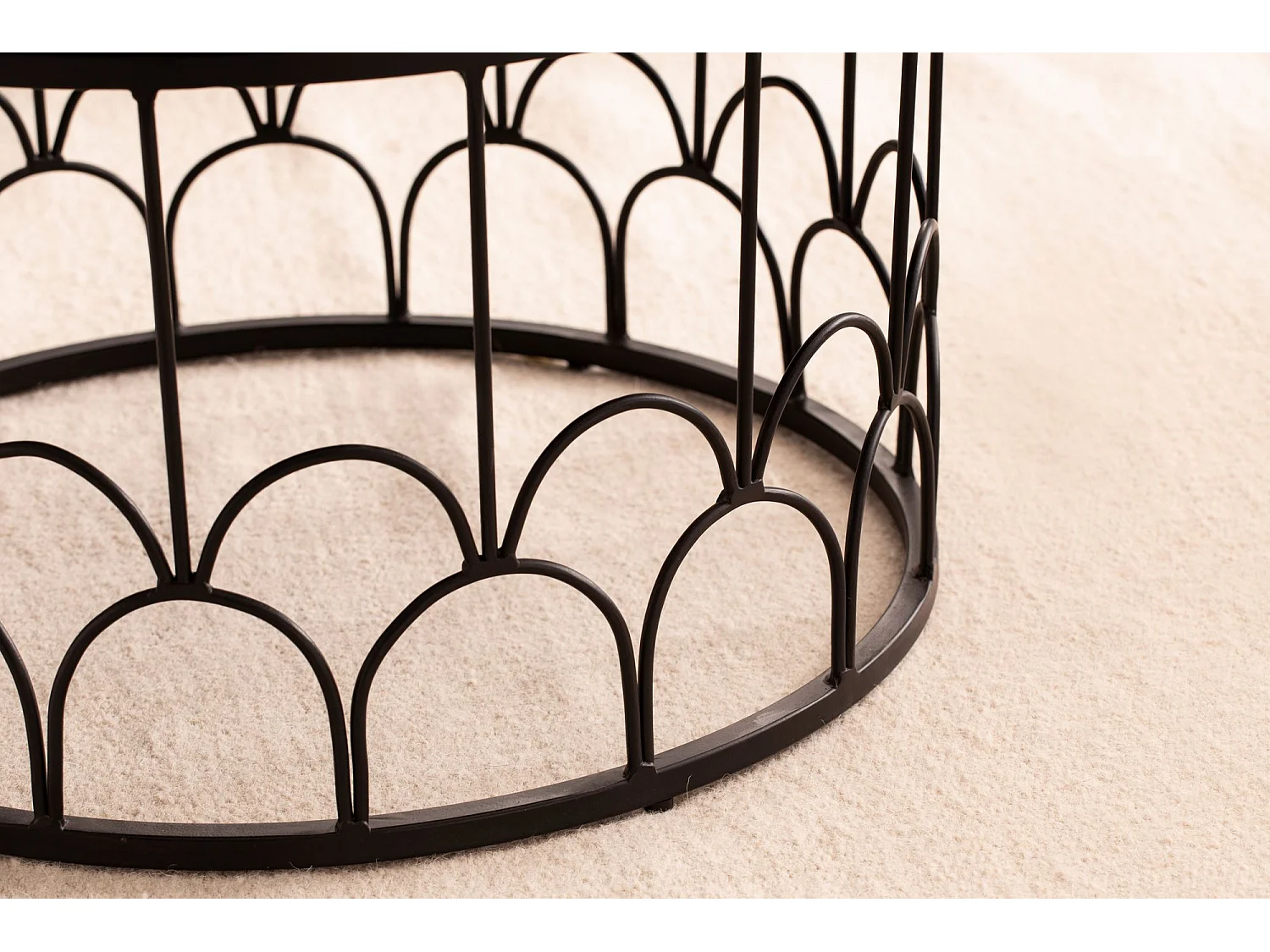 Table Basse Ronde Bois Massif 60x60x36 cm Petite Table de Salon Moderne