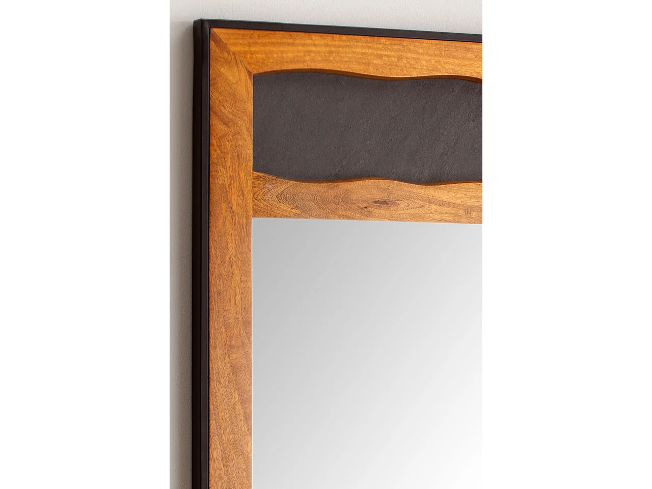 Miroir Mural Bois Massif 72x102x3 cm Miroir de Couloir Grand Moderne