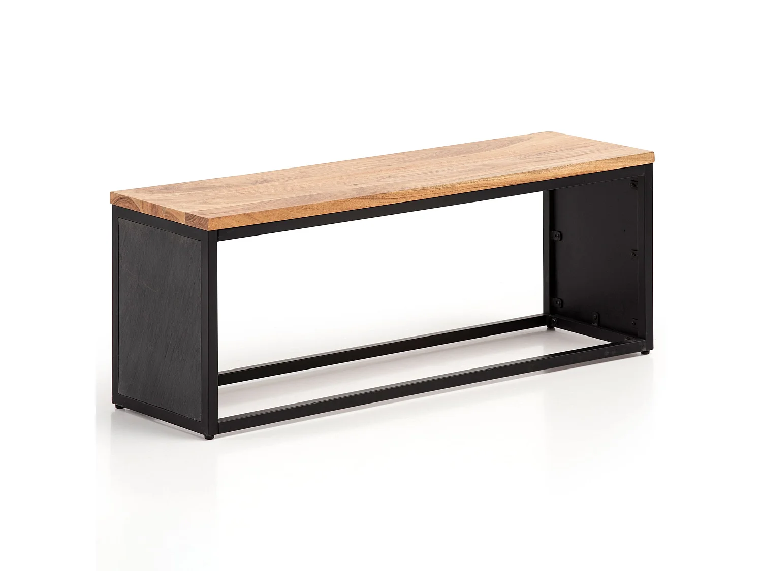 Banc en Aspect Pierre 120 cm Bois Massif Banc Banquette Couloir Noir