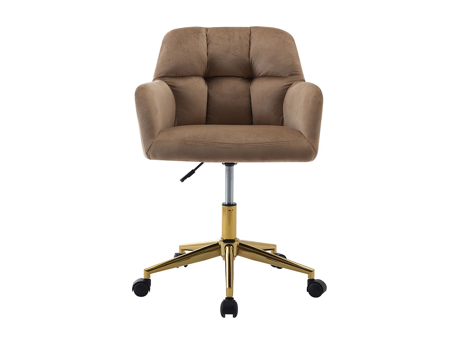 Silla de escritorio - Terciopelo - Beige y dorado - Altura regulable - PEGA de Pascal Morabito