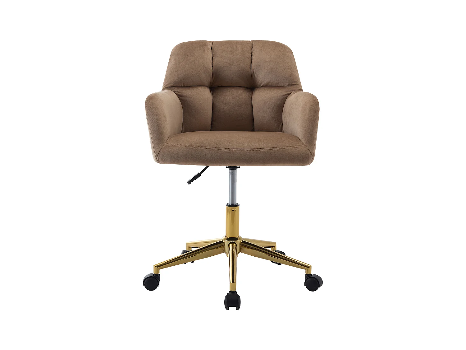 Bureaustoel - Fluweel - Beige en goudkleurig - Verstelbare hoogte - PEGA van Pascal Morabito