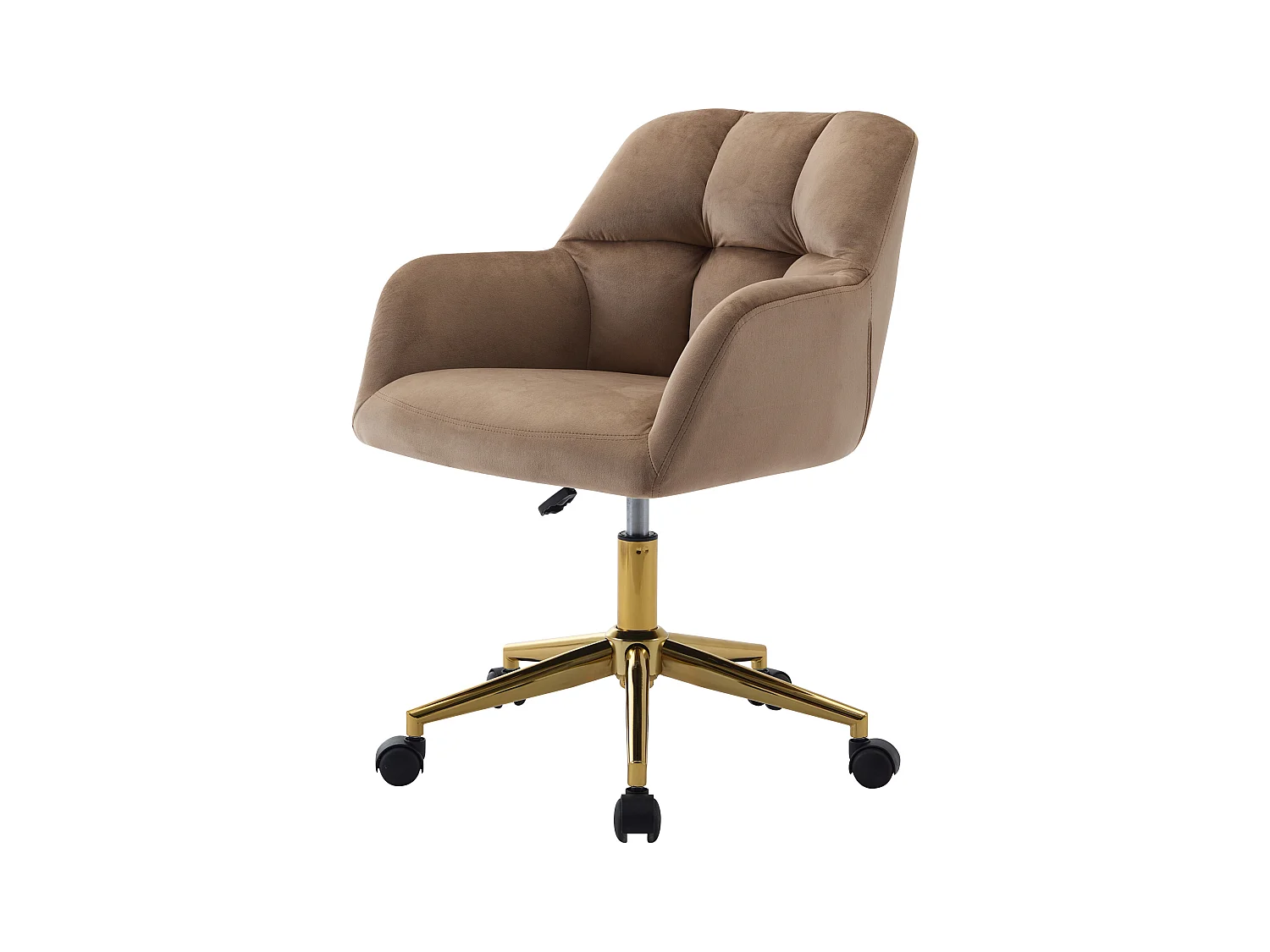 Bureaustoel - Fluweel - Beige en goudkleurig - Verstelbare hoogte - PEGA van Pascal Morabito