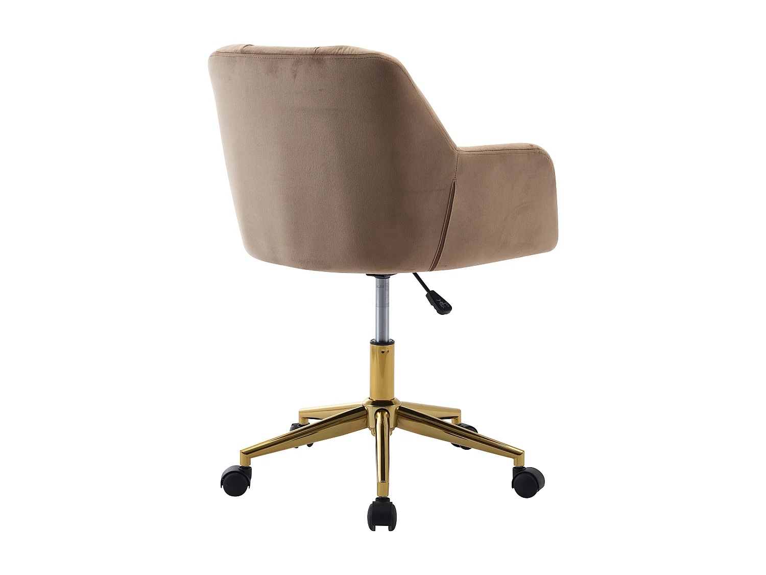 Bureaustoel - Fluweel - Beige en goudkleurig - Verstelbare hoogte - PEGA van Pascal Morabito