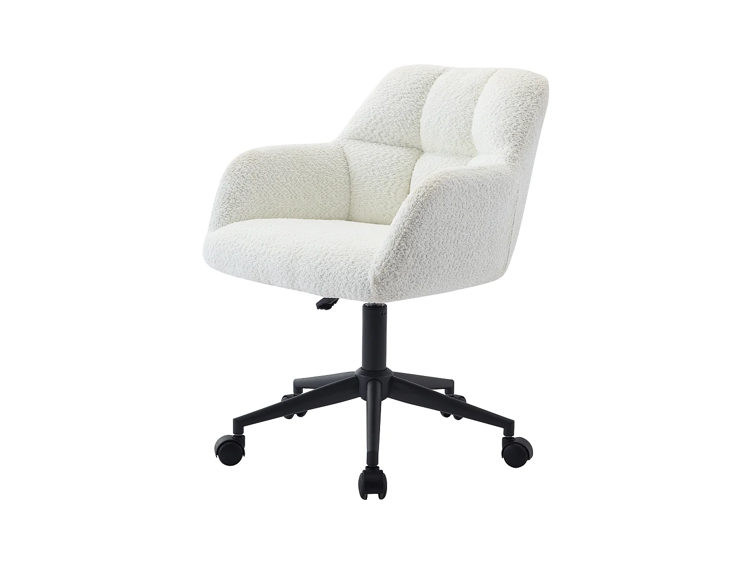 Silla de escritorio - tejido bouclé - Blanco y negro - Altura regulable - PEGA de Pascal Morabito