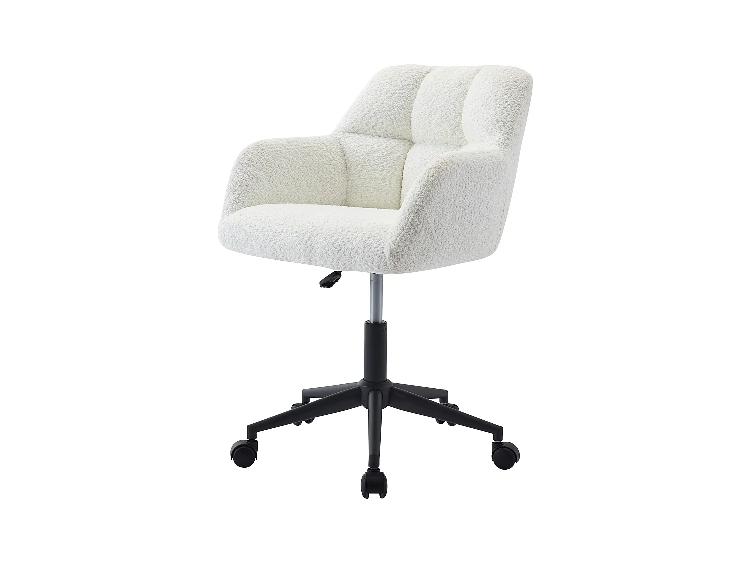 Silla de escritorio - tejido bouclé - Blanco y negro - Altura regulable - PEGA de Pascal Morabito