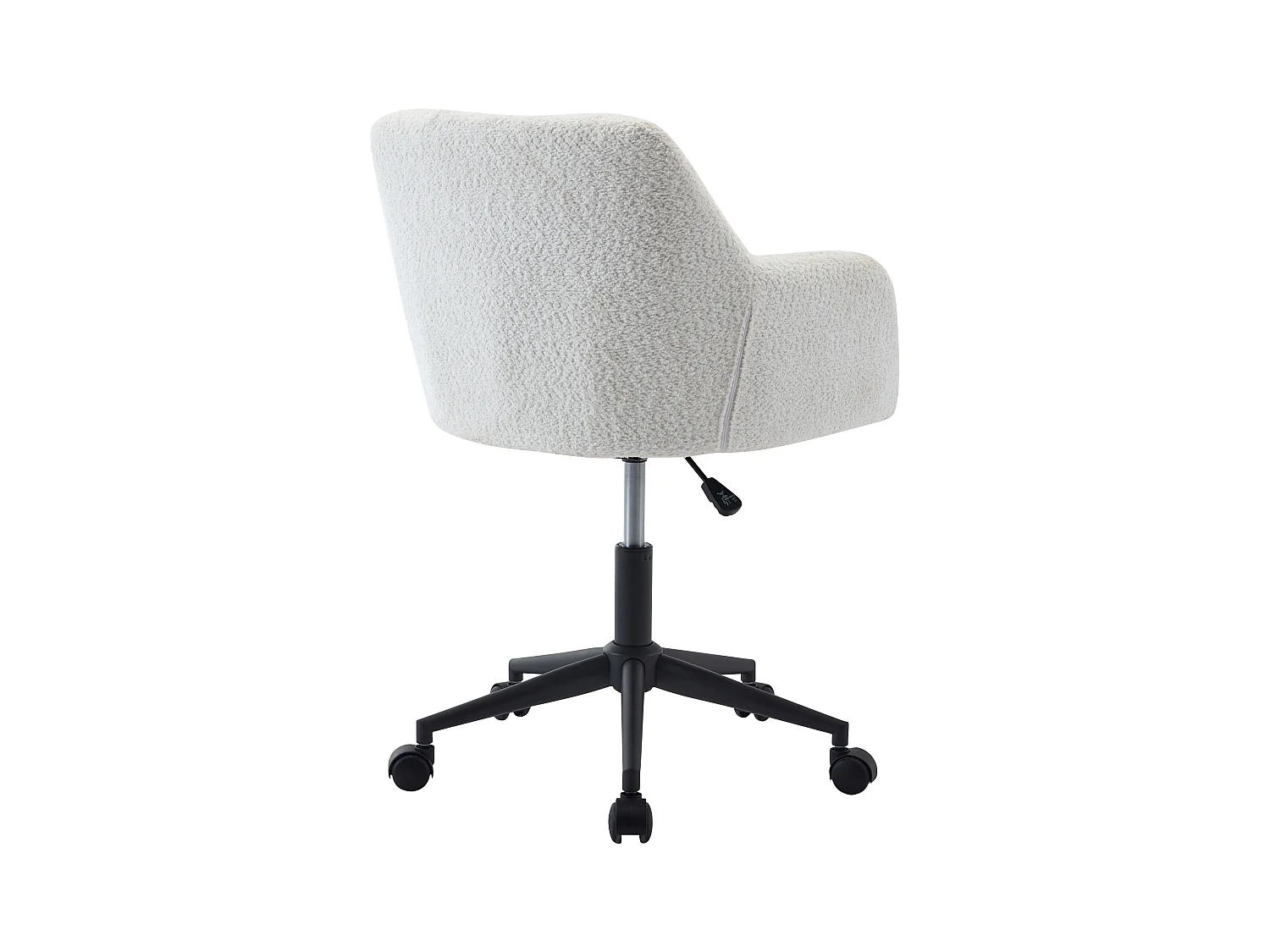 Silla de escritorio - tejido bouclé - Blanco y negro - Altura regulable - PEGA de Pascal Morabito