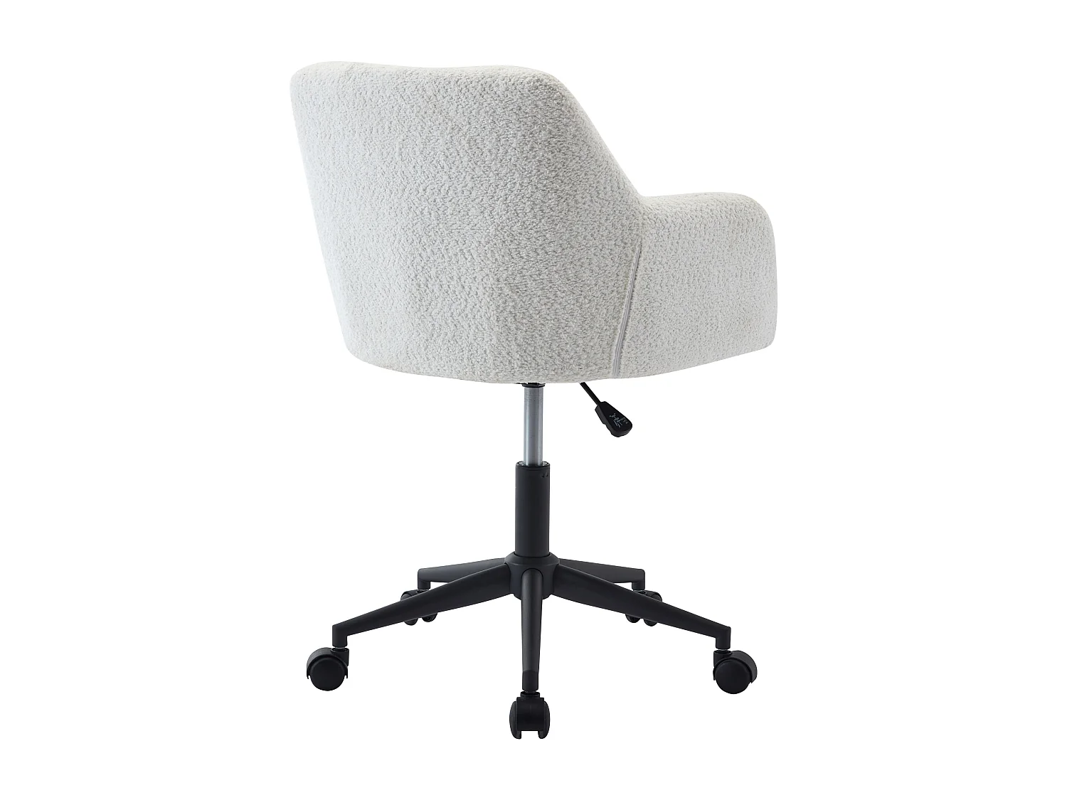 Bürostuhl höhenverstellbar - Samt - Weiß & Schwarz - PEGA von Pascal Morabito