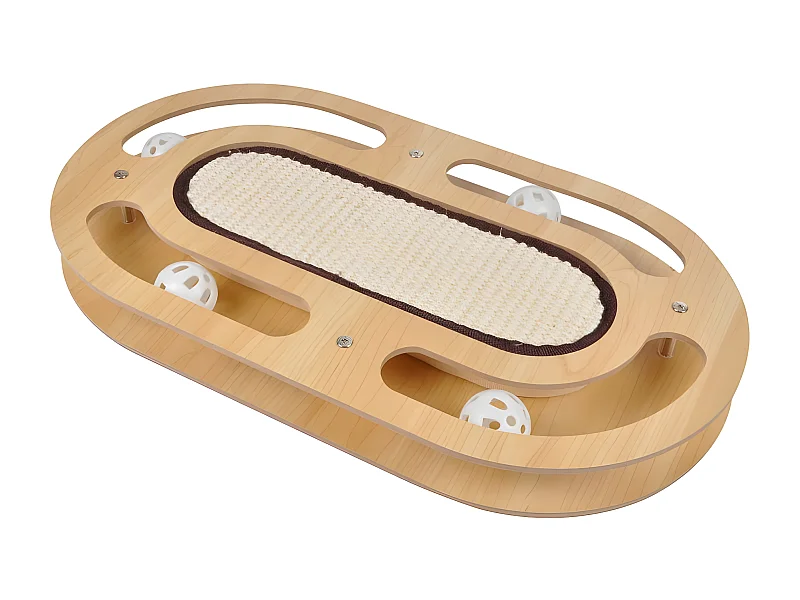 Jeu Interactif pour Chat "Griffoir & Tunnel" 45cm Naturel