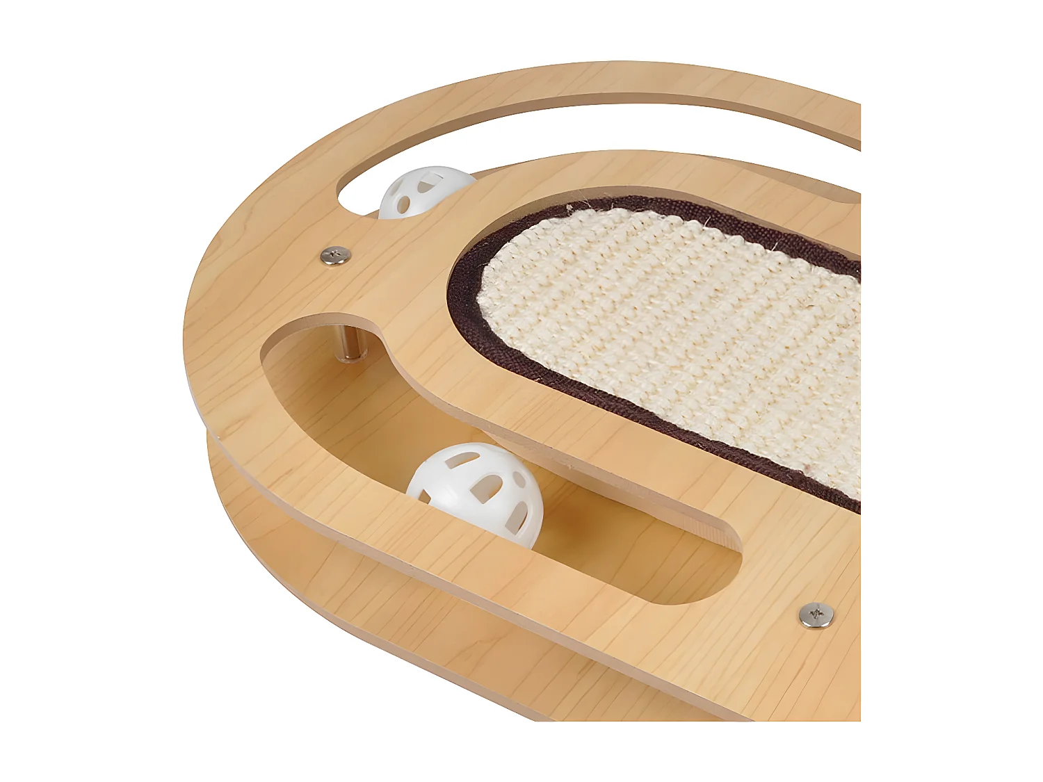 Jeu Interactif pour Chat "Griffoir & Tunnel" 45cm Naturel