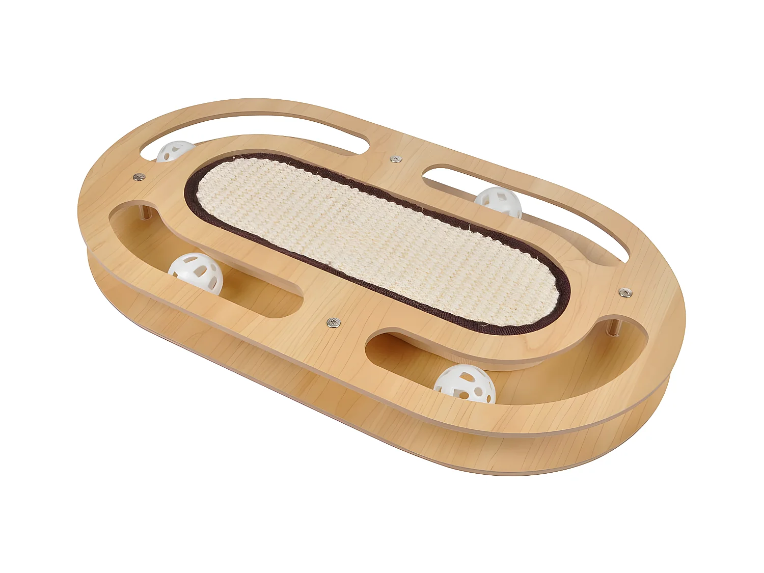 Jeu Interactif pour Chat "Griffoir & Tunnel" 45cm Naturel