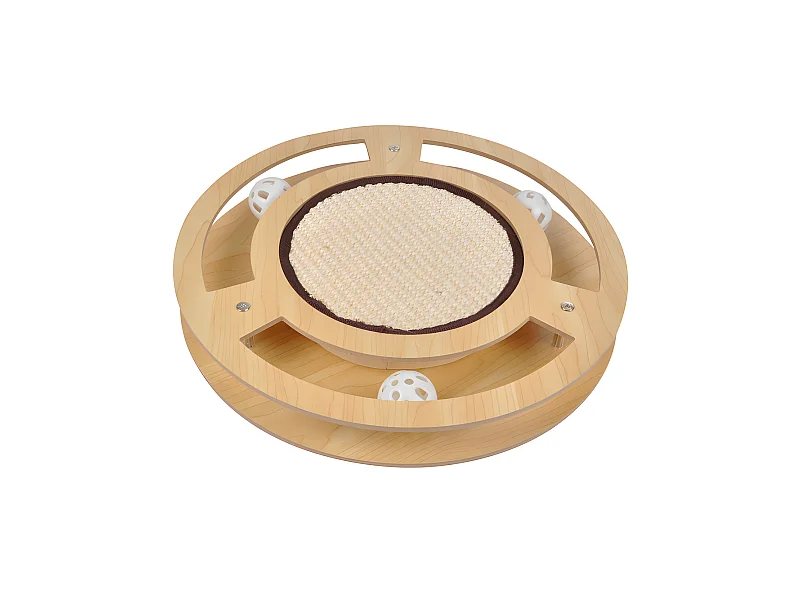 Jeu Interactif pour Chat "Griffoir & Tunnel" 33cm Naturel