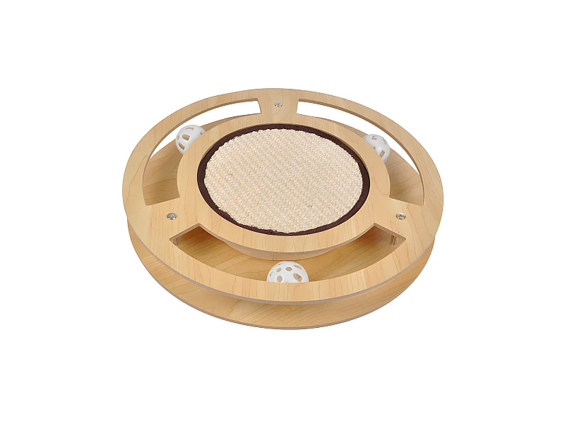 Jeu Interactif pour Chat "Griffoir & Tunnel" 33cm Naturel