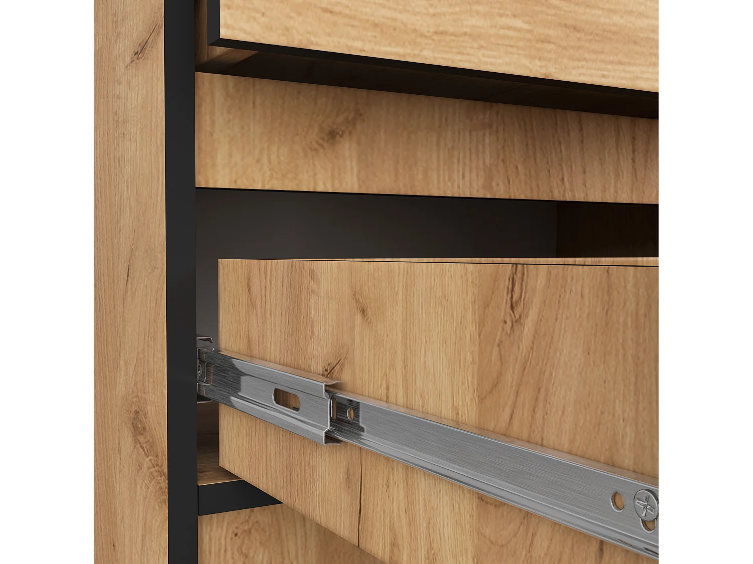 Szafka nocna AKORD K60 Dąb Craft 60 cm 2 szuflady kolor Dąb Craft mat 60x40x55 cm