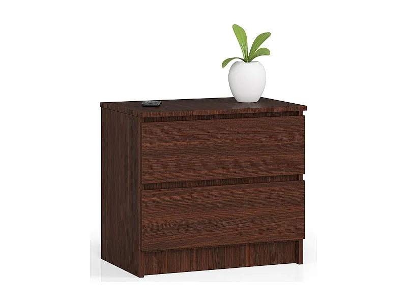 Comodino AKORD K60 Wengé 60 cm 2 cassetti 60x40x55 cm