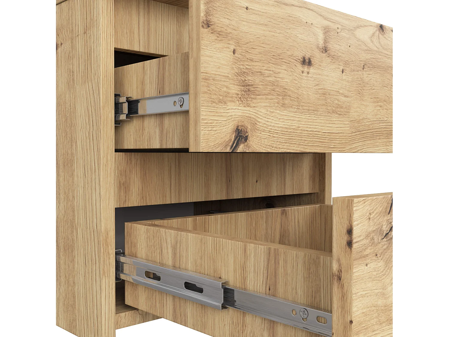 Comodino AKORD CL2 Quercia Artisan 40 cm 2 cassetti 40x35x40 cm