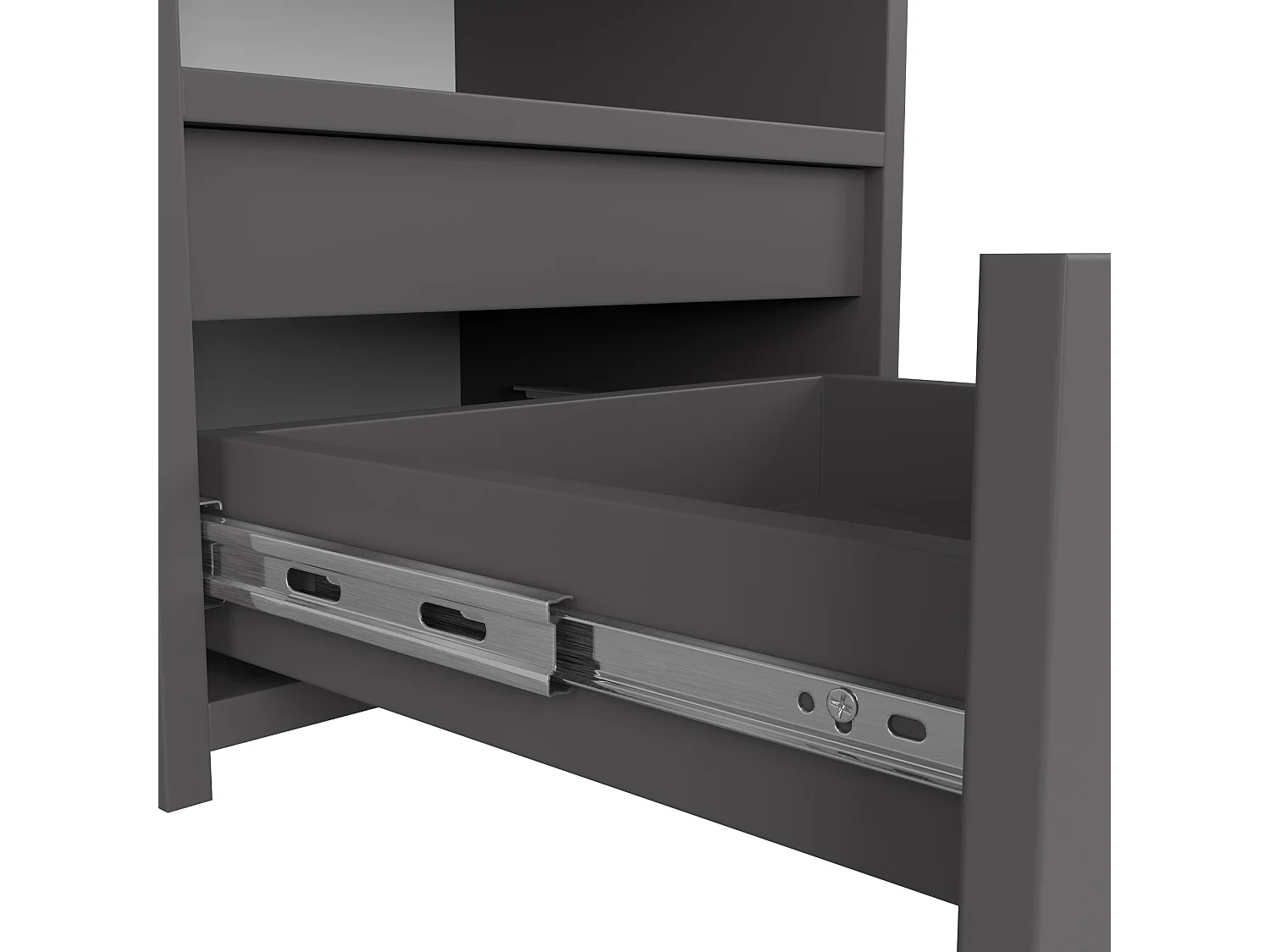 Table de chevet AKORD CL1 Gris Graphite 40 cm 1 tiroir façade Gris Graphite 1 étagère 40x35x40 cm