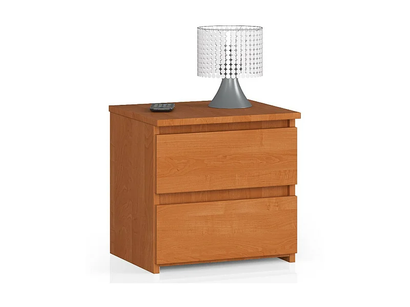 Nachtkastje Met 2 Lades Olcha - Compacte Houten Kast Met Mat ABS Randafwerking