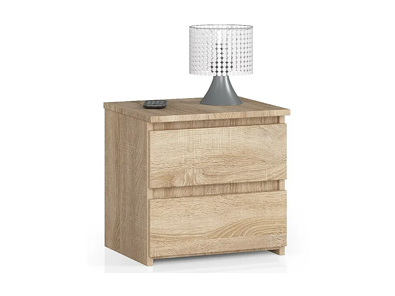 Table de chevet AKORD CL2 Chêne Sonoma 40 cm 2 tiroirs façade Chêne Sonoma 40x35x40 cm