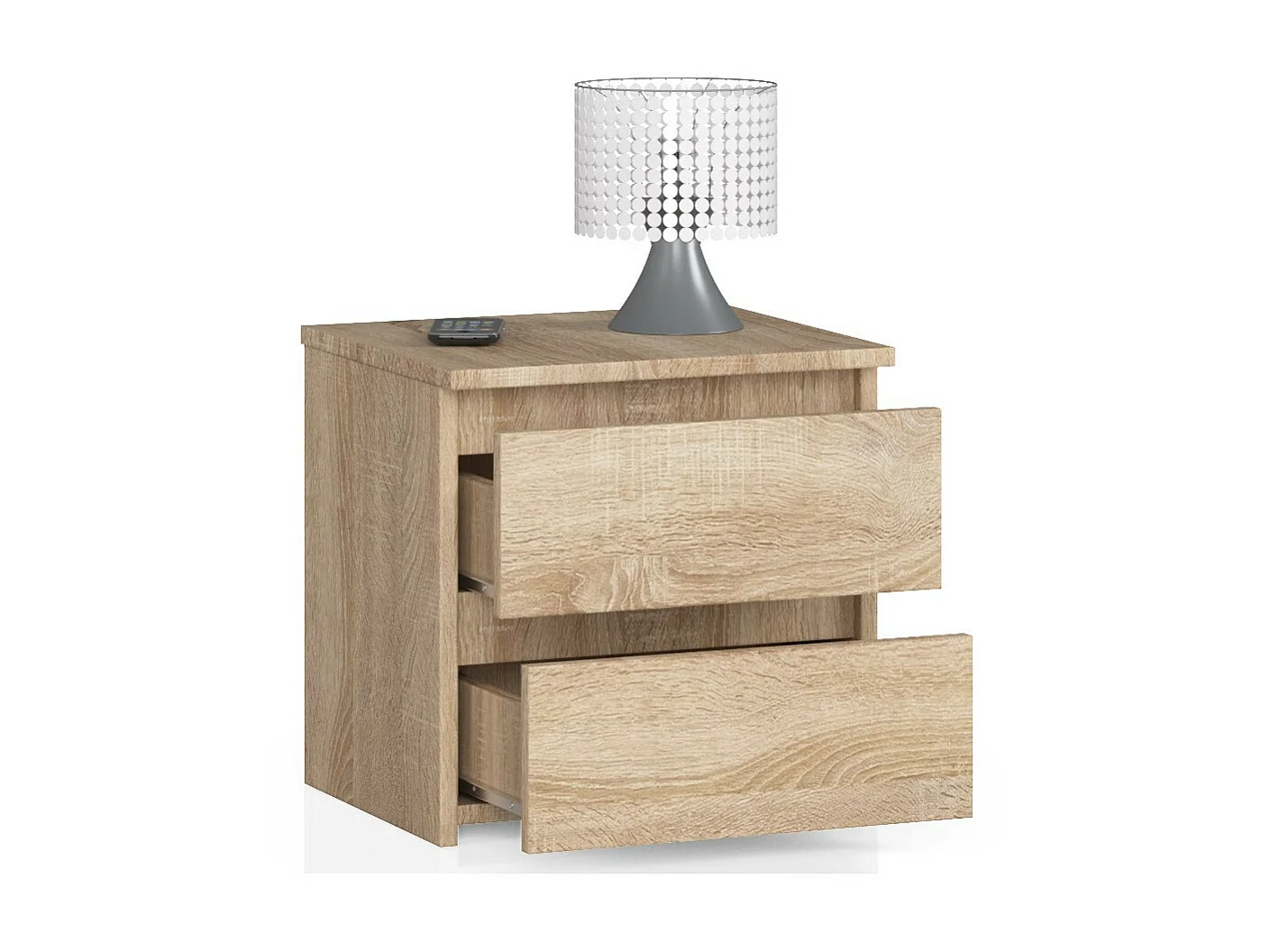 Table de chevet AKORD CL2 Chêne Sonoma 40 cm 2 tiroirs façade Chêne Sonoma 40x35x40 cm