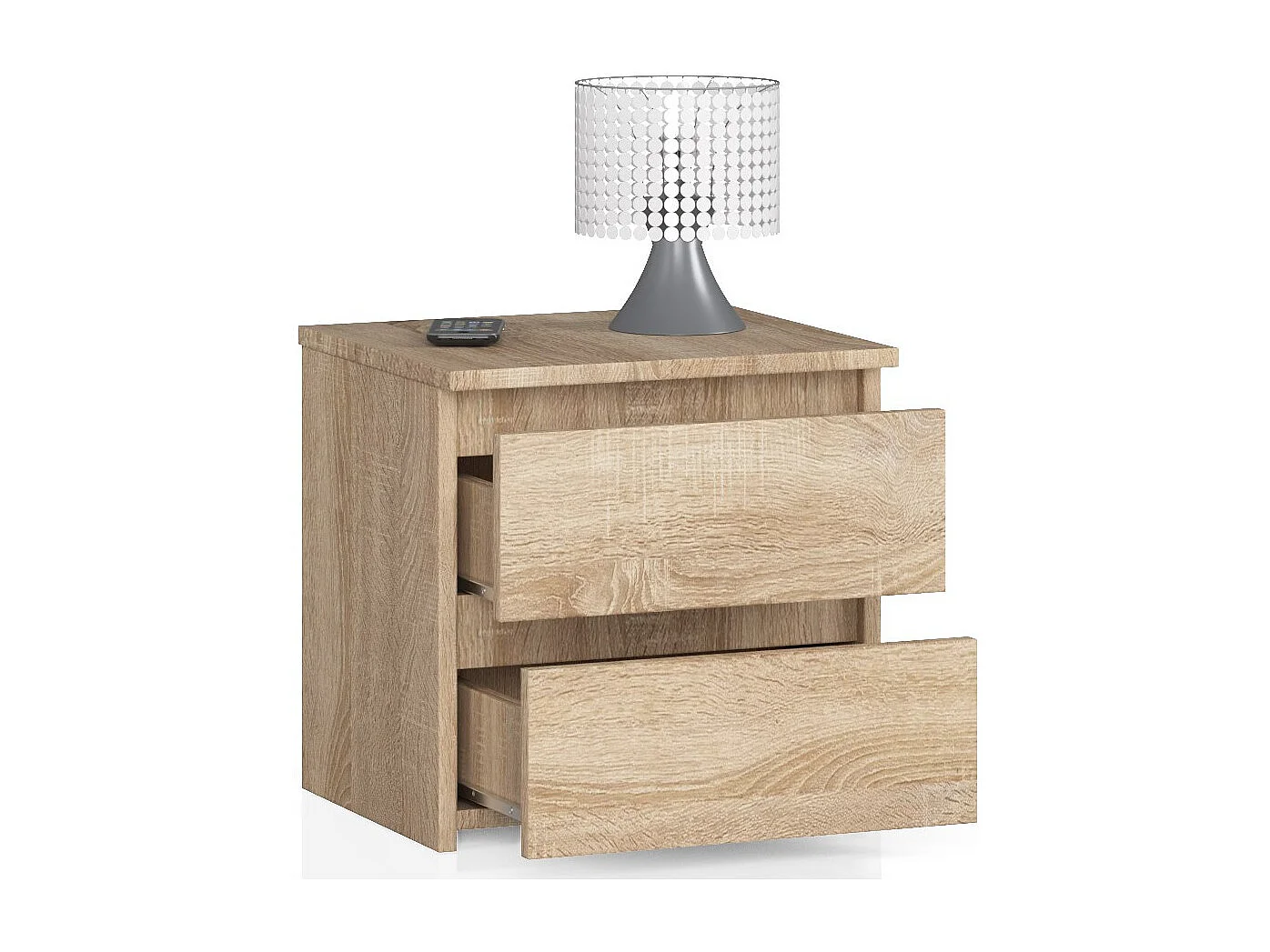 Szafka nocna AKORD CL2 Dąb Sonoma 40 cm 2 szuflady kolor Dąb Sonoma mat 40x35x40 cm