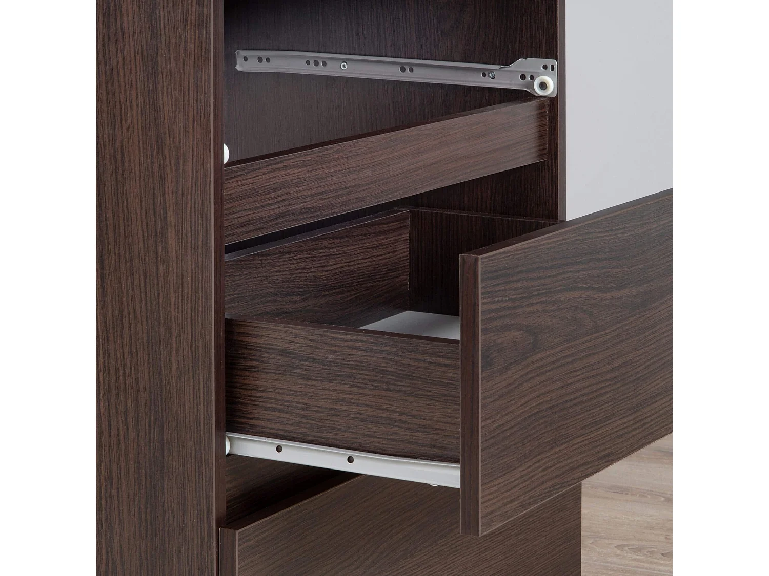 Szafka nocna AKORD CL3 Wenge 60 cm 3 szuflady kolor Wenge mat 60x35x57 cm