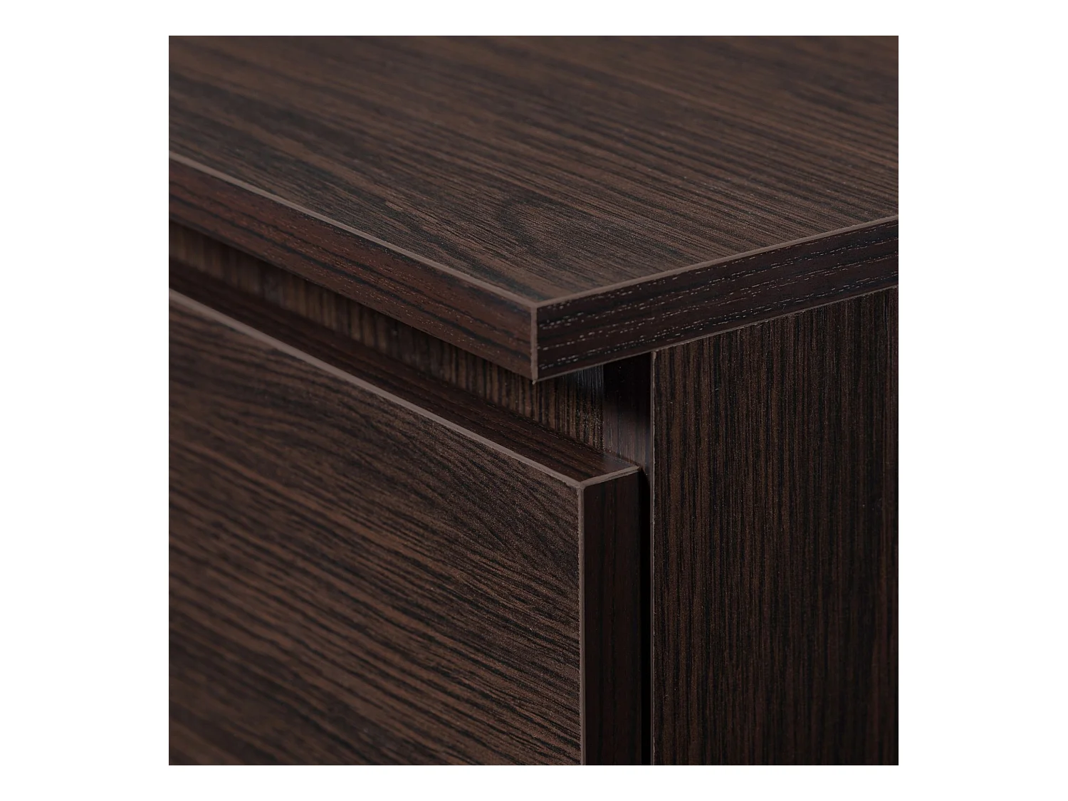 Nachttisch in minimalistischer Optik AKORD CL2 in der Farbe Wenge mit 2 Schubladen B40 x H40 x T35 cm
